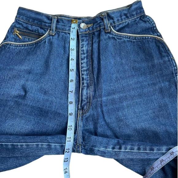 Pentimento by Brittania Vintage 70s High Rise Blue Jean Demin with Piping Womens - Picture 6 of 13